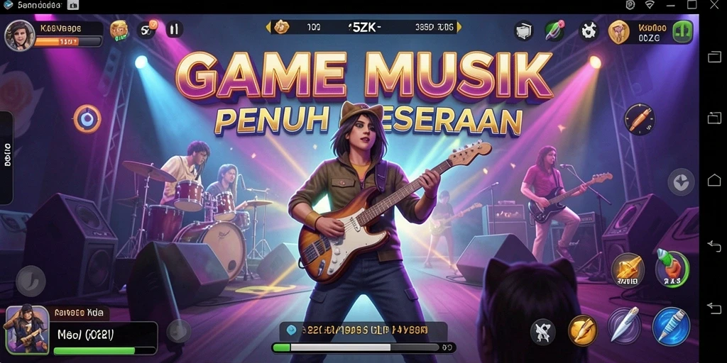 Tampilan gameplay 5ZK yang penuh warna dan dinamis.