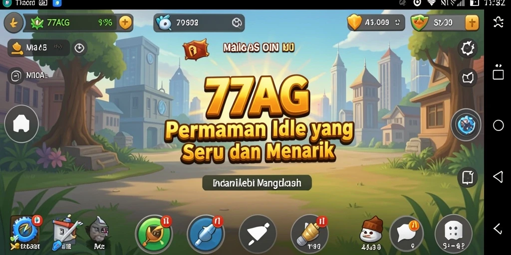Tampilan gameplay Idle yang seru dan penuh warna.