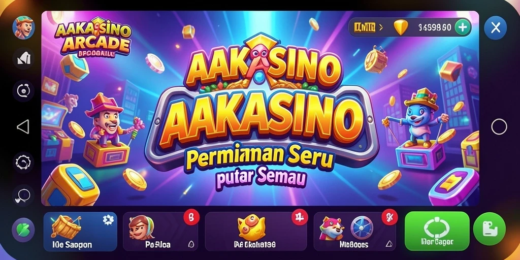 Tampilan gameplay AAKASINO yang dinamis dan penuh warna.
