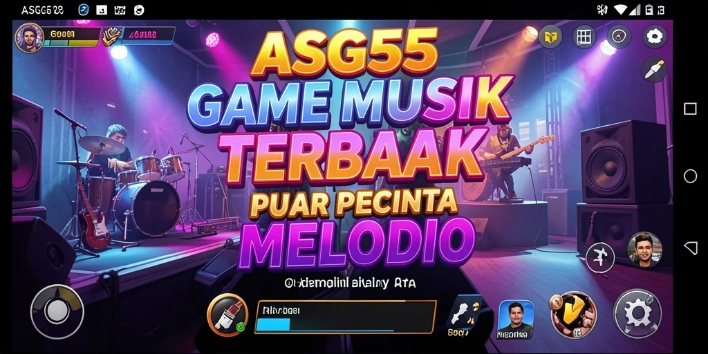 Screenshot dari gameplay ASG55 yang menampilkan pengalaman musik yang interaktif.