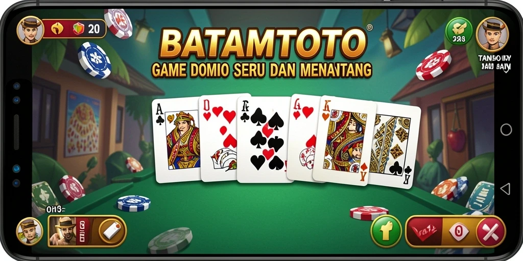 Tampilan gameplay seru dalam permainan BATAMTOTO Domino.