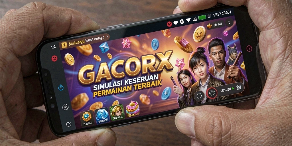 Screenshot gameplay GACORX menunjukkan aksi seru dalam simulasi kehidupan.