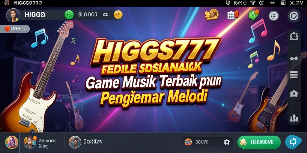 Screenshot gameplay HIGGS777 dengan musik dan interaksi menyenangkan.