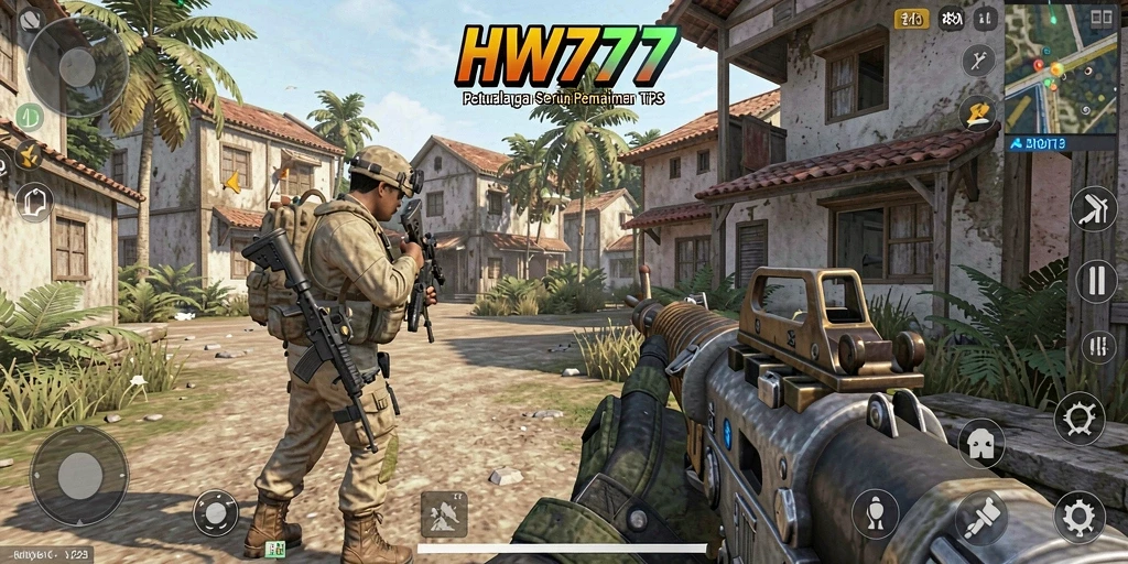 Tangkapan layar HW777 menampilkan aksi seru dalam game TPS.