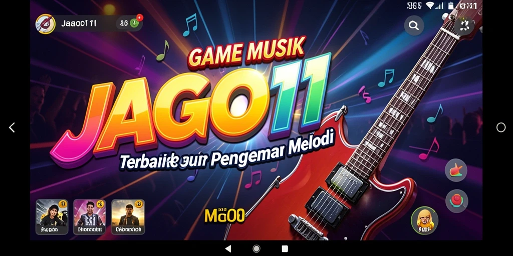 Screenshot gameplay JAGO11 menunjukkan pengguna ikut bernyanyi dan bermain alat musik.