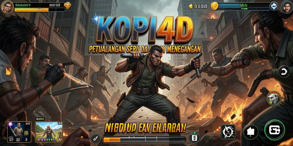 Tampilan aksi seru dalam KOPI4D yang menegangkan.