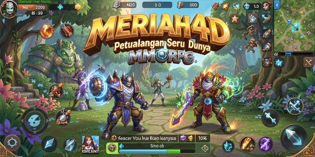 Tangkapan layar gameplay <strong>MERIAH4D</strong> menunjukkan aksi seru dalam petualangan MMORPG.
