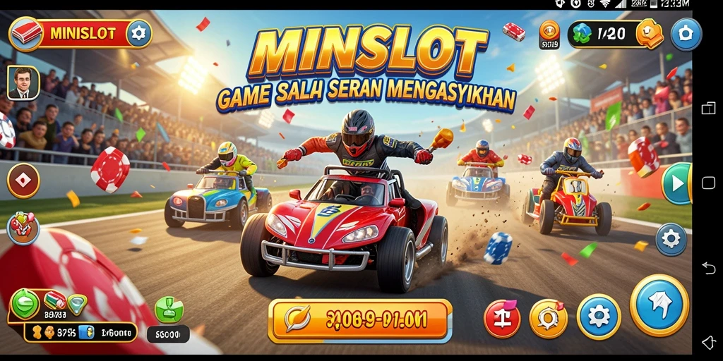 Tampilan gameplay seru dalam game balap MINISLOT.