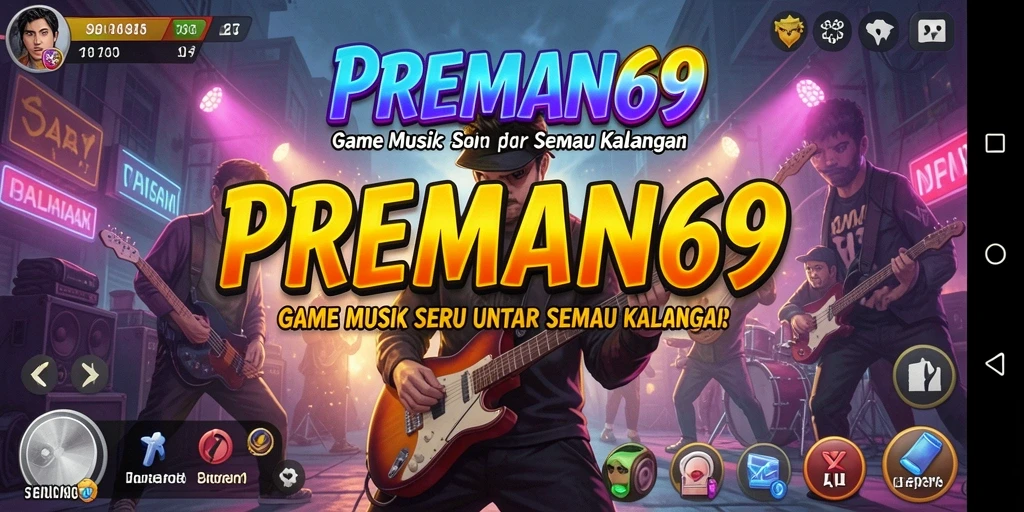 Screenshot gameplay PREMAN69 menampilkan pemain menikmati tantangan musik.