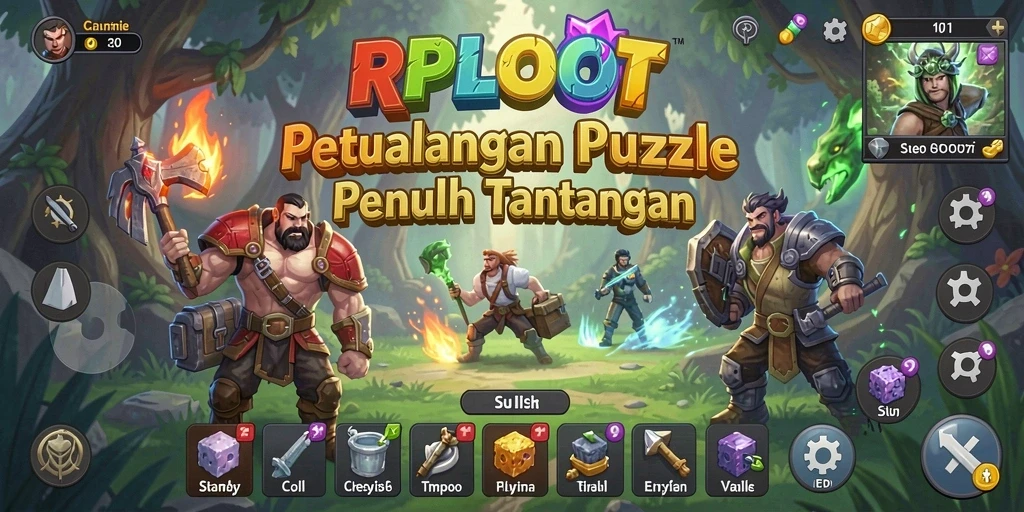 Tampilan gameplay seru di RPLOOT dengan berbagai puzzle menantang.