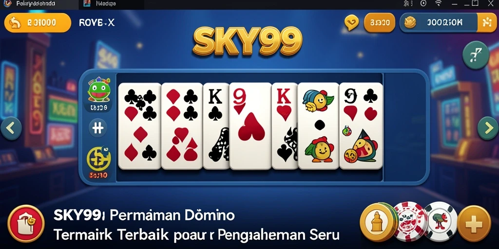 Screenshot utama menunjukkan gameplay seru Domino di SKY99.