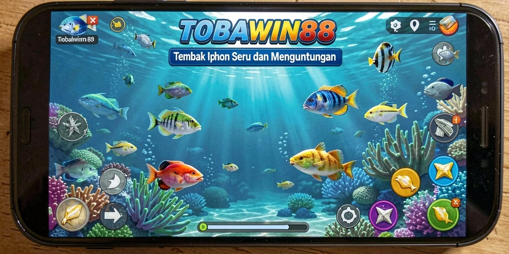 Tampilan gameplay seru dalam permainan Tembak Ikan TOBAWIN88.