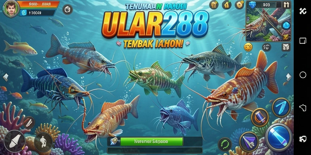Screenshot gameplay ULAR288 dengan aksi Tembak Ikan yang seru.