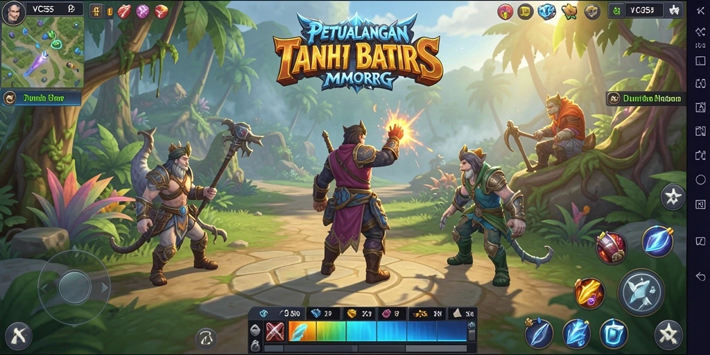 Tampilan gameplay epik dalam dunia MMORPG VC55.