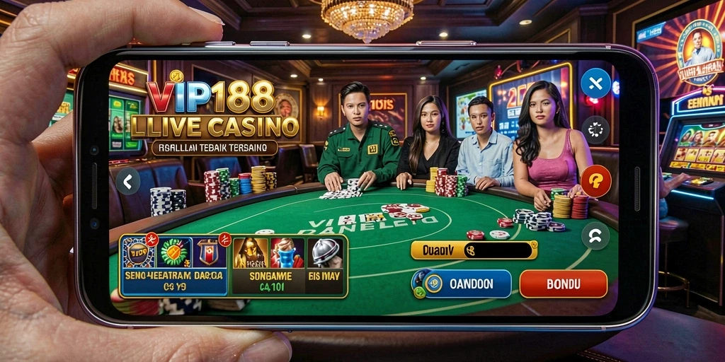 Tampilan gameplay Live Casino yang mengesankan dan interaktif.